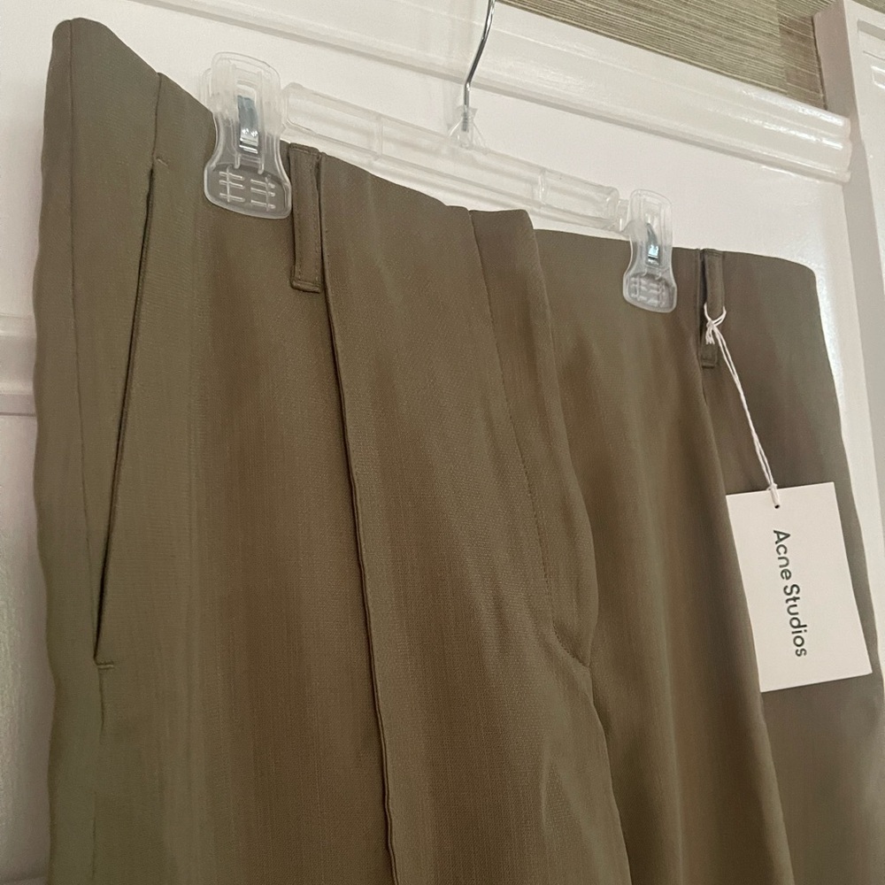 Acne Studios Pitmel Tailored Mid Waist Wide Pants